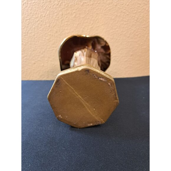 Vintage Abstract Ceramic Vase Jack In The Pulpit Vase Cold Brown Speckle - Picture 6 of 7